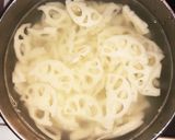 豚肉と蓮根、ネギのシャキシャキ和風パスタ作り方1写真