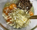 もやし×納豆×チーズのオープンオムレツ作り方2写真