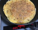 もやし×納豆×チーズのオープンオムレツ作り方4写真