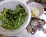 いかとほうれん草の中華炒め作り方1写真