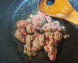 小松菜とひき肉のピリ辛炒め作り方3写真