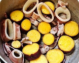 ほっこり美味しい♪さつま芋とイカの炒め煮作り方4写真