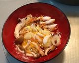 干しエビとシメジのオムレツ風卵焼き作り方1写真