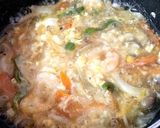 野菜たっぷり♪中華風卵餡掛けパスタ作り方4写真