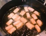 簡単おつまみ！明太子くるくる揚げ作り方6写真