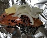 ウラベニホテイシメジと秋鮭のホイル焼き作り方2写真