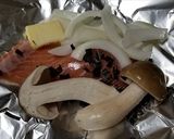 ウラベニホテイシメジと秋鮭のホイル焼き作り方3写真