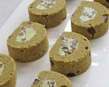 お抹茶*栗ぜんざいのロールケーキ作り方48写真