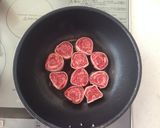 巻いて焼く❤︎薄切り牛肉のロールステーキ作り方5写真