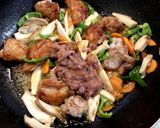 野菜入り鶏チーズパスタ作り方5写真