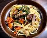 野菜入り鶏チーズパスタ作り方7写真