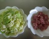 キャベツとハムのチーズスープ作り方1写真