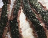 秋刀魚の梅肉、海苔巻き焼き作り方2写真