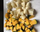 野菜のとろみでルーいらずクリームシチュー作り方1写真