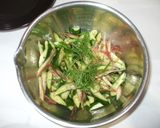 さっぱりおかずごま油和え♪きゅうり茗荷作り方5写真