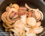 豚レバーと玉ねぎの焼き肉のタレ煮作り方1写真