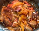 豚レバーと玉ねぎの焼き肉のタレ煮作り方2写真