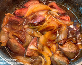 豚レバーと玉ねぎの焼き肉のタレ煮作り方2写真
