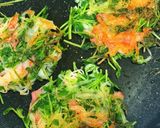 片栗粉で＊豆苗とカニカマのカリカリ焼き＊作り方5写真