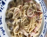 ベーコンとシメジのクリームパスタ作り方5写真