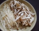 秋キノコと牛そぼろのパスタ作り方1写真
