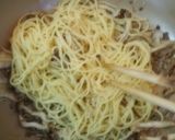 秋キノコと牛そぼろのパスタ作り方5写真