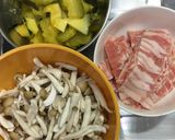 豚バラ肉と南瓜のハニーマスタード炒め作り方2写真