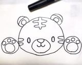 キャラ弁 動物園 ホワイトタイガー☆作り方1写真