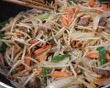 牛カルビもやし炒めを辛ラーメンスープで！作り方7写真