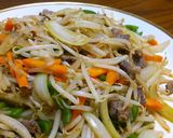 牛カルビもやし炒めを辛ラーメンスープで！作り方8写真