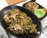 ゴーヤと豚肉の梅肉とろみ炒め作り方13写真