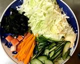 キャベツとワカメのツナサラダ作り方1写真
