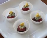 りんご赤ワイン煮入りブルーチーズチョコ作り方3写真