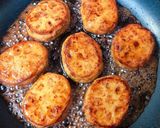 鶏つくね蓮根はさみ焼き作り方9写真