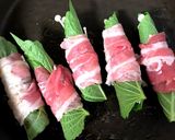 豚バラと大葉キムチ巻き︎︎~ෆ̈作り方4写真