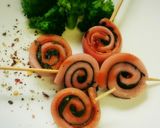 お弁当に♥魚肉ソーセージのクルクル巻き作り方5写真