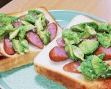 アボカドソーセージのホットオープンサンド作り方3写真
