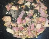 簡単！サーモンとベーコンのクリームパスタ作り方4写真
