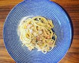 簡単！サーモンとベーコンのクリームパスタ作り方7写真