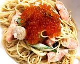 簡単！海鮮とアスパラのクリームパスタ作り方6写真