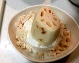 れんこんとニラ入りふわっふわ鶏肉団子揚げ作り方3写真