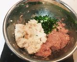 れんこんとニラ入りふわっふわ鶏肉団子揚げ作り方5写真