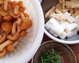 ☆なめこ・豆腐・油揚げの赤だしお味噌汁☆作り方1写真