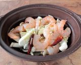 レンジで！エビとキノコのオリーブオイル煮作り方4写真