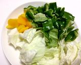 彩り☆後がけアレンジ☆低糖質塩野菜炒め作り方1写真