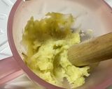 柿➕温玉ソース七味マヨネーズ味のポテサラ作り方1写真