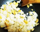 簡単！ サラダチキン レタス炒飯作り方4写真