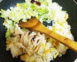簡単！ サラダチキン レタス炒飯作り方5写真