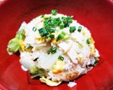 簡単！ サラダチキン レタス炒飯作り方6写真
