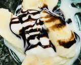 バナナ＆ヨーグルト☆練乳チョコシロップ作り方2写真